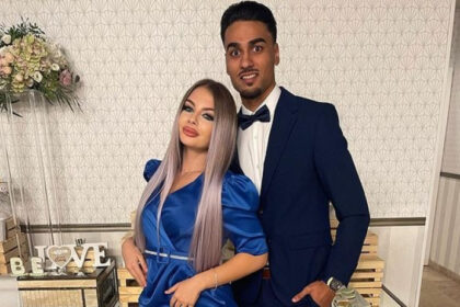 Ștefan Baiaram, fotbalistul Universității Craiova, alături de iubita sa, Cristina Maria Răduț, supranumită «Prințesa războinică» în kickboxing